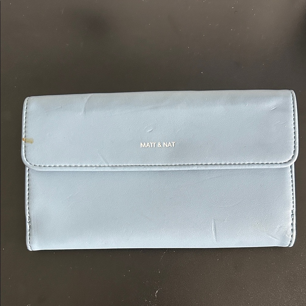 Matt & Nat Blue Checkbook Wallet